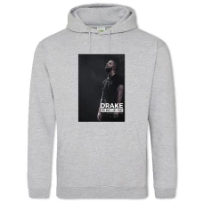 Hoodie with Print Drake 2 - 2XL grey