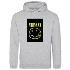 Hoodie with Print Nirvana - 2XL grey