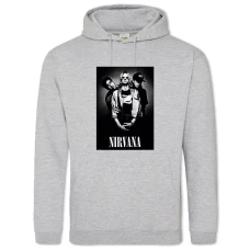 Hoodie with Print Nirvana 2 - 2XL grey