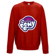 Sweatshort with Print My Little Pony Logo - XS  red