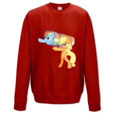 Sweatshort with Print My Little Pony Rainbowdash With Applejack - XS  red