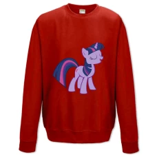 Sweatshort with Print My Little Pony Funny Twilight Sparkle - XS  red