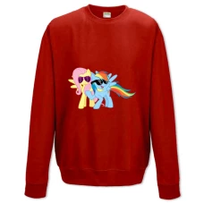Sweatshort with Print My Little Pony Sunglasses - XS  red