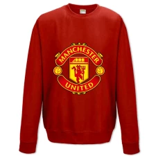 Світшот з принтом Манчестер Юнайтед Логотип - XS червоний
