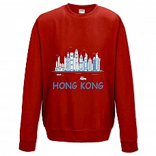 Sweatshort with Print Hong Kong - XS  red