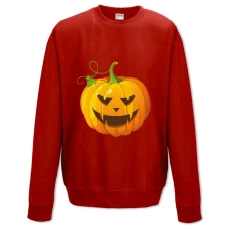 Sweatshort with Print Halloween Scary Pumpkin - XS  red