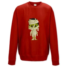 Sweatshort with Print Halloween Zombie Mummy - XS  red