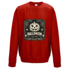Sweatshort with Print Halloween Pumpkin Frame - XS  red