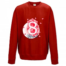 Sweatshort with Print March 8 With Roses - XS  red