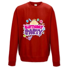 Sweatshort with Print Holiday Birthday With A Cake - XS  red