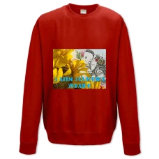 Sweatshort with Print On The Day Of Defender Of The Ukrainian Kozak And Ukrainka - XS  red