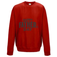Sweatshort with Print Father's Day Gray Text - XS  red