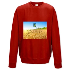 Sweatshort with Print Independence Day Emblem Wheat Field - XS  red