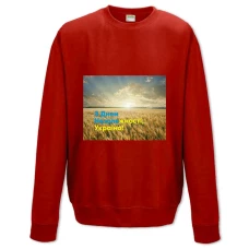 Sweatshort with Print Independence Day In The Wheat Field - XS  red