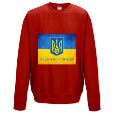 Свитшот с принтом День Конституции Герб И Контрастный Флаг - XS красный