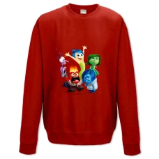 Sweatshort with Print Inside Out All Characters - XS  red