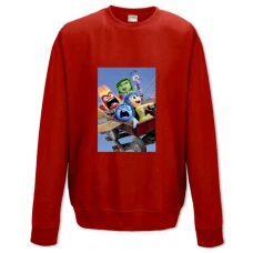 Sweatshort with Print Inside Out All Characters Print - XS  red