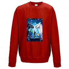 Sweatshort with Print How To Train Your Dragon Main Theme - XS  red
