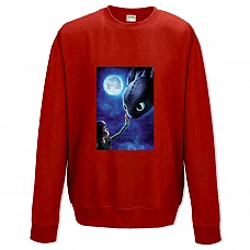 Sweatshort with Print How To Train Your Dragon Moonlight - XS  red