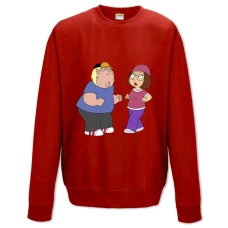 Sweatshort with Print Family Guy Chris And Meg - XS  red