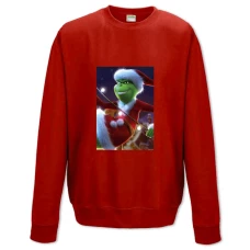 Sweatshort with Print Grinch Santa Claus Version - XS  red