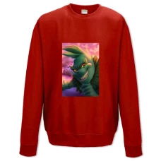 Sweatshort with Print Grinch Cute Art - XS  red