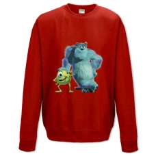 Sweatshort with Print Monsters Inc Friendly Heroes - XS  red