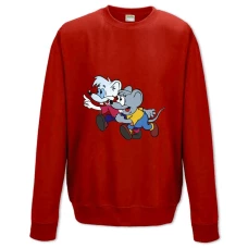 Sweatshort with Print Mouse Cat Leopold - XS  red
