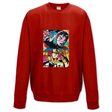 Sweatshort with Print Jojo Bizarre Adventure Main Heroes Art - XS  red