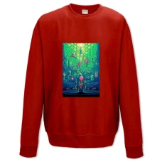 Світшот з принтом Рік І Морті Рожевий Інопланетянин - XS червоний