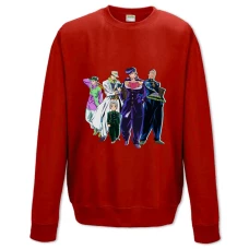 Sweatshort with Print Jojo Bizarre Adventure Main Characters - XS  red