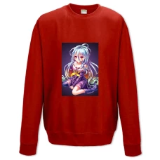 Sweatshort with Print No Game No Life Shiro Girl Hero - XS  red