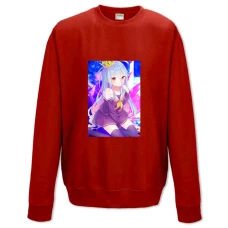 Sweatshort with Print No Game No Life Shiro Hero Girl - XS  red