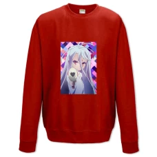 Sweatshort with Print No Game No Life Little Shiro Girl - XS  red