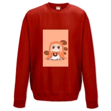 Sweatshort with Print My Two-Faced Little Sister Umaru Doma With Donuts - XS  red