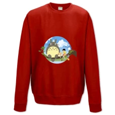 Свитшот с принтом Мой Сосед Тоторо Забавные Герои - XS красный