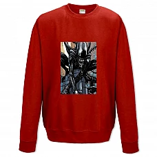 Sweatshort with Print Alien Monster Art - XS  red