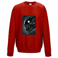 Sweatshort with Print Alien Monster Face - XS  red