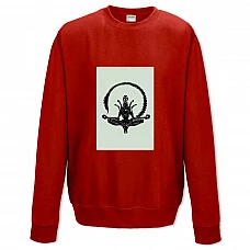 Sweatshort with Print Alien Meditation Print - XS  red