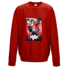 Sweatshort with Print Misfits Main Heroes - XS  red
