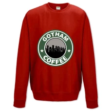 Sweatshort with Print Gotham Coffee - XS  red