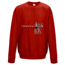 Sweatshort with Print Friends Theme - XS  red