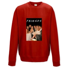 Sweatshort with Print Friends Theme Print - XS  red