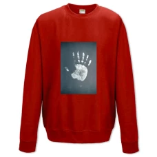 Sweatshort with Print Fringe Hand Print - XS  red