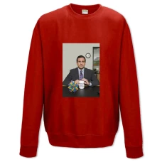 Sweatshort with Print Office Michael Gary Scott - XS  red
