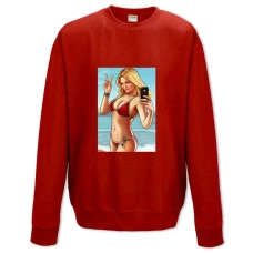 Sweatshort with Print GTA Girl Print - XS  red