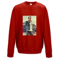 Sweatshort with Print GTA Hero Trevor Print - XS  red