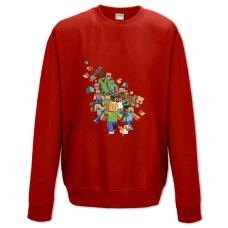 Sweatshort with Print Minecraft Universe - XS  red