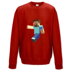 Sweatshort with Print Minecraft Steve - XS  red