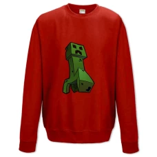 Sweatshort with Print Minecraft Creeper - XS  red